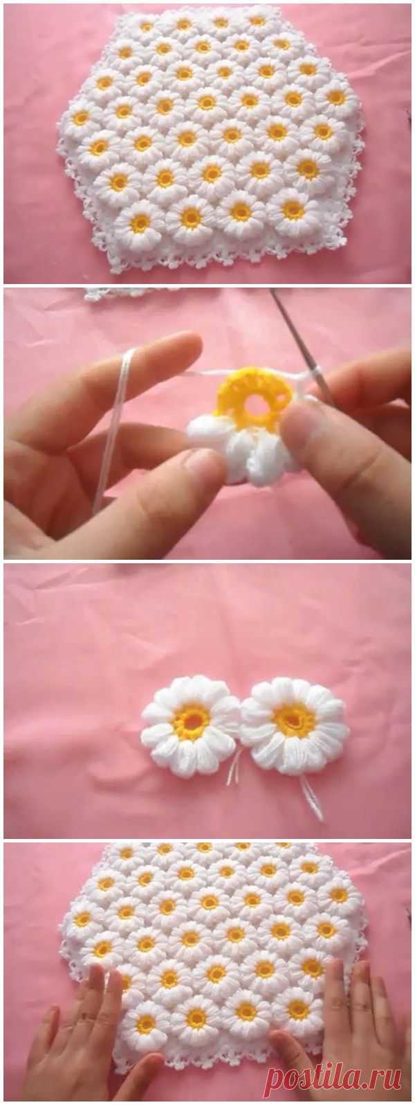 Flowers Blanket Crochet Pattern