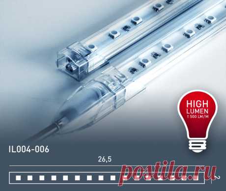 Orac Decor IL004-006 LED лампа светодиодный модуль повышенной яркости для скрытого освещения IP50 24V | 260 мм