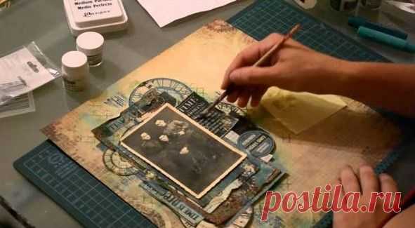 Видео МК - Винтажная страница