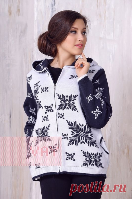 Вязаные кофты от марки VAY. Вязаные кофты для женщин VAY (артикул 1399), цветовое решение т.синий/белый. Ещё больше вязаных кофт из шерсти марки ВЭЙ на наших сайтах. Официальное представительство бренда VAY: купить в розницу в магазине Согревай.ру https://www.sogrevay.ru, оптовые закупки на Ньювэй.ру https://www.newvay.ru