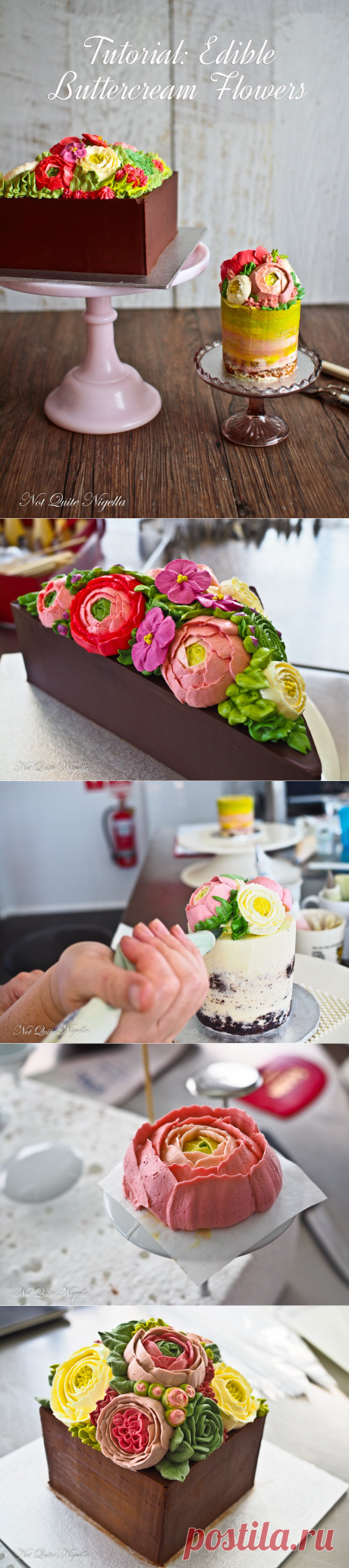 Учебник для Buttercream Цветы Rununculus душистого горошка Кактус сочными @ Не совсем Nigella
