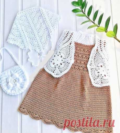 Лето 
#вязание #knitting #kniter #вязаниеназаказ #белый #сарафан #девочке #лето #платье #хлопок