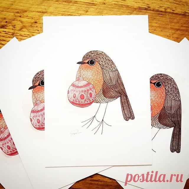 Free Postcards!
I will send this set of Holiday Robin postcards (size: A5) with every order of €25 or above in the online shop. This offer expires on the 15th of December.

And don't forget my weekend offer: Save 30 percent on all prints until Sunday at midnight. Just use the code 