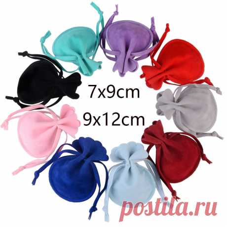 20 шт./лот круглая бархатная сумка 7x9 9x12 см органайзер для ювелирных изделий Пылезащитная фланелевая Подарочная сумка для упаковки свадебных подарков сумка аксессуары|Упаковка и стойки для украшений| | АлиЭкспресс