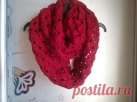 Шарф-восьмерка крючком / How  crochet a scarf