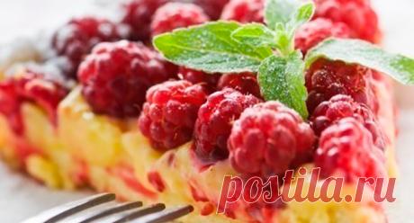 ТВОРОЖНАЯ ЗАПЕКАНКА С МАЛИНОЙ.