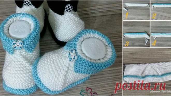 Şiş İşi Kolay Bebek Patiği Tarifi - Hobiler