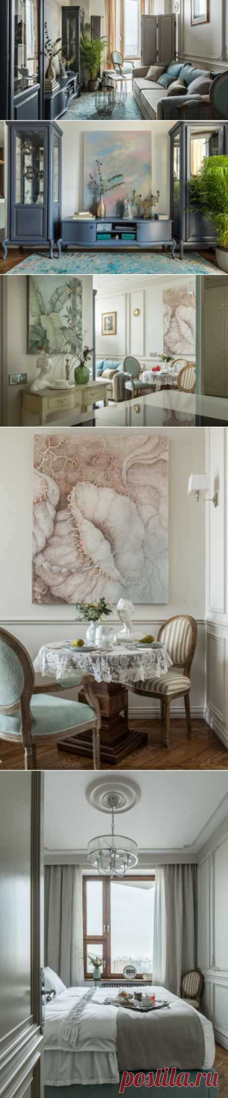 Классика на 45 кв. м: уютная маленькая квартира в Москве