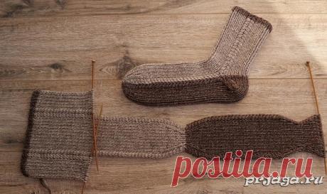 Мужские носки на двух спицах
Видео: https://youtu.be/vSRwnJVFEXo