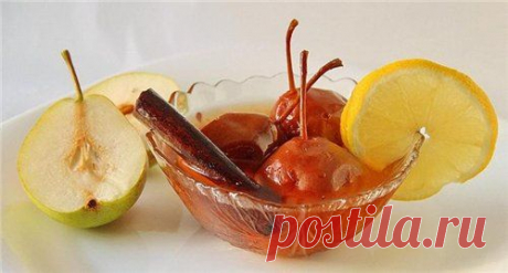 Ароматное варенье из целых груш с корицей и лимоном
