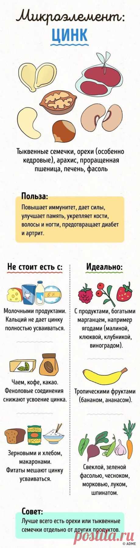 Полезные микроэлементы и витамины в еде не всегда дружат и даже могут блокировать усвоение друг друга (а порой, наоборот, усиливать). Чтобы свести к минимуму нежелательные сочетания, не стоит налегать...