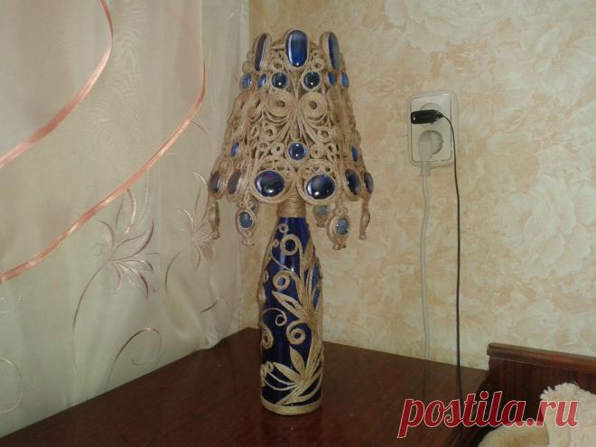 светильник  шпагат джут