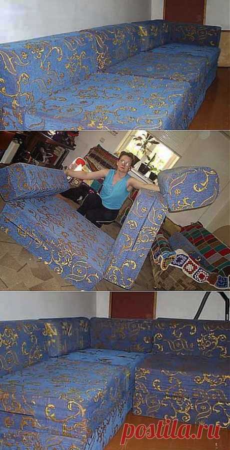 Бескаркасный диван своими руками.