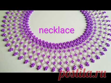 Necklace "Tenderness". Колье из бисера. Мастер-класс
