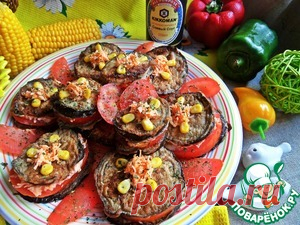 Овощные сэндвичи из баклажанов - кулинарный рецепт