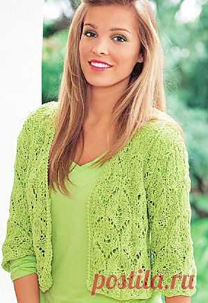 Короткий ажурный жакет