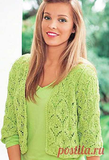 Короткий ажурный жакет