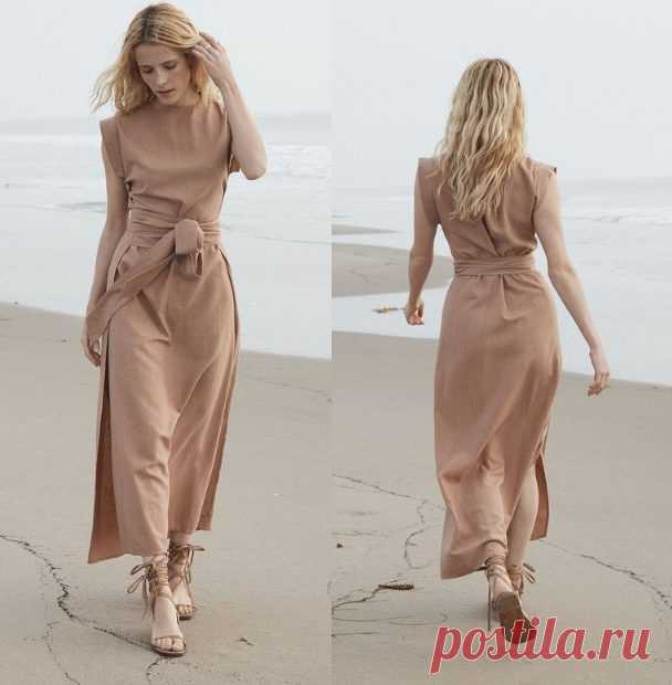 К ЛЕТУ:ПЛАТЬЕ “ФЭНТЕЗИ” БЕЗ БОКОВЫХ ШВОВ. ВЫКРОЙКА (Шитье и крой) Платье «фэнтази» очень просто в пошиве и раскрое (см. рис.). Платье сшивают только по линии плеча, подшивают низ и обрабатывают бока спинки кантом. К полочке пришивают завязки, которые сзади завязы…