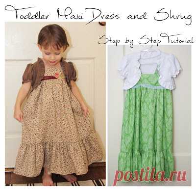Cat on a Limb: Toddler Maxi Dress and Shrug - Part 1 of 4 - Drafting the Dress Pattern