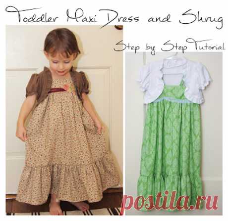 Cat on a Limb: Toddler Maxi Dress and Shrug - Part 1 of 4 - Drafting the Dress Pattern