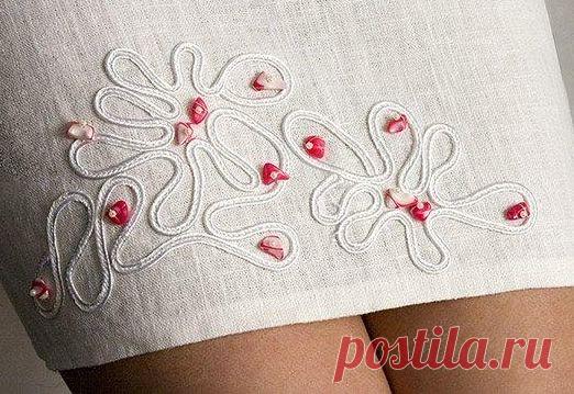 Техника сутажной вышивки на одежде и ее основы для новичков