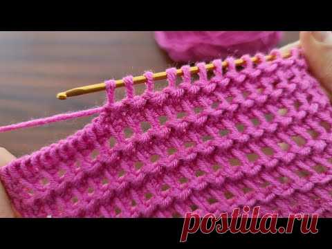 Super Easy Tunisian Knitting Model Çok Kolay Çok Gösterişli Tunus İşi Örgü Modeli Yapımı