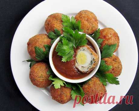 Перепелиные яйца в курином филе