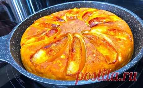 Очень вкусный яблочный пирог на сковороде без духовки | Домашняя выпечка | Пульс Mail.ru