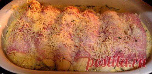 Запеченные под ветчиной и сыром бананы (по-французски) / Простые рецепты