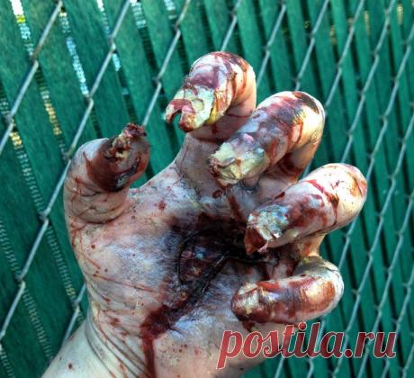 Rollo de papel higiénico, uñas de zombies: 6 pasos (con fotos)