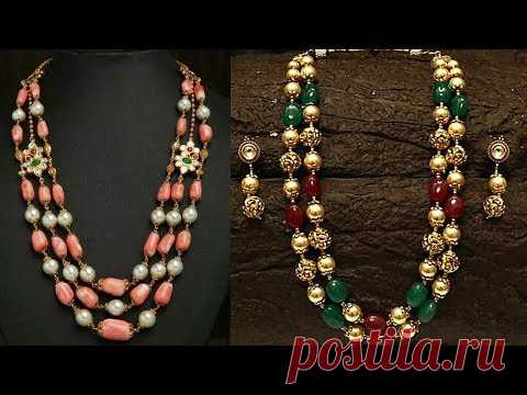 Multi Color Gold Chain Necklace Designs 2019 | Indian Jewellery Design 2019