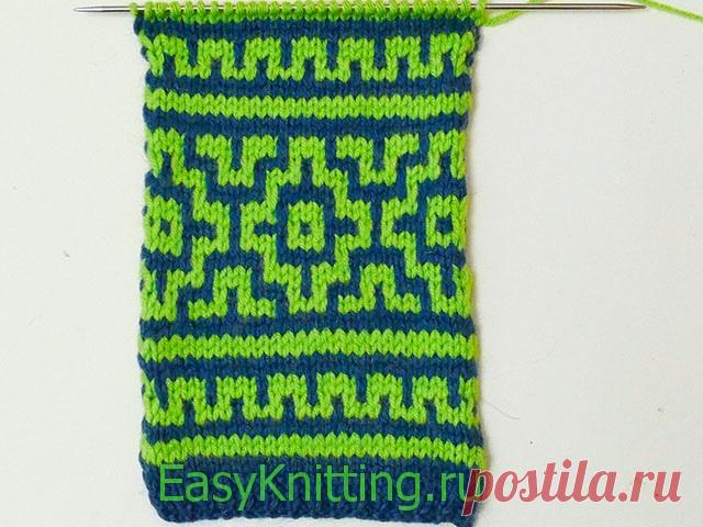 Ленивый узор для детской шапки (видео)