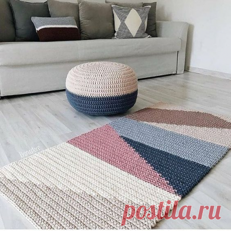 Ковры для дома, которые легко вяжутся - обычным, толстым крючком! Схемы для вязания! | Юлия Жданова | Яндекс Дзен