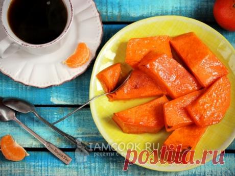 Тыква запечённая в духовке кусочками