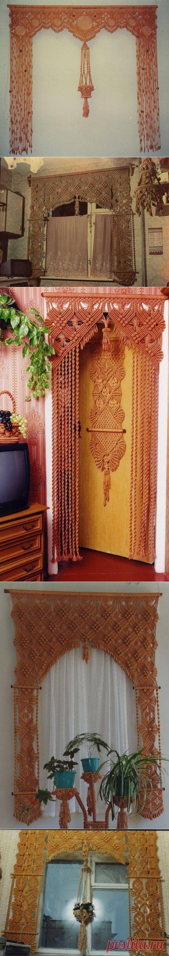 Штора-макраме (DIY, подборка) / Шторы /