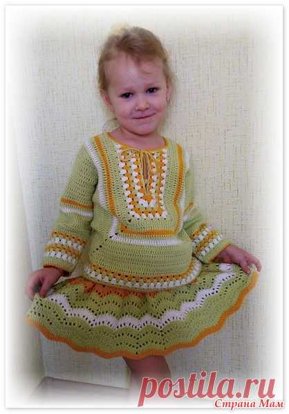 Летние костюмчики для внучки. - Все в ажуре... (вязание крючком) - Страна Мам