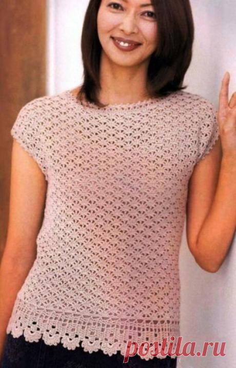 Нежная летняя кофточка крючком. Летняя ажурная кофточка крючком схемы | Домоводство для всей семьи