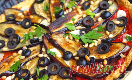 отличный пирог с баклажанами – сочный, вкусный и сытный!.