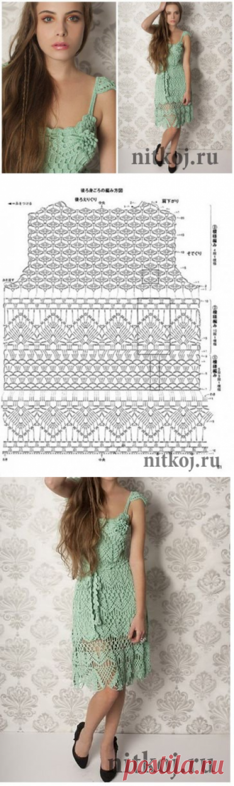 Платье крючком на все случаи » Ниткой - вязаные вещи для вашего дома, вязание крючком, вязание спицами, схемы вязания