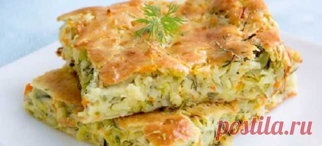 Заливной капустный пирог на кефире