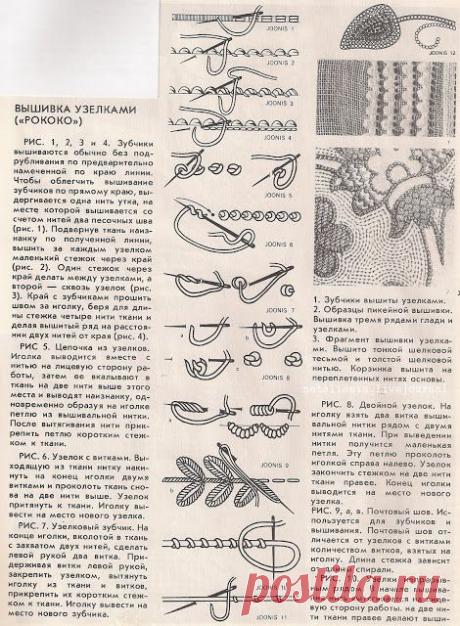 Вышивка узелками\рококо. Азбука