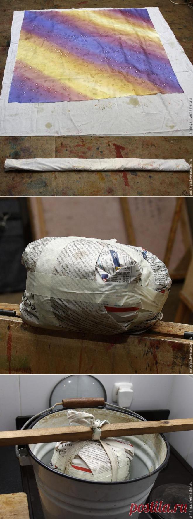 Закрепляем краски — запариваем батик в обычном ведре - Ярмарка Мастеров - ручная работа, handmade