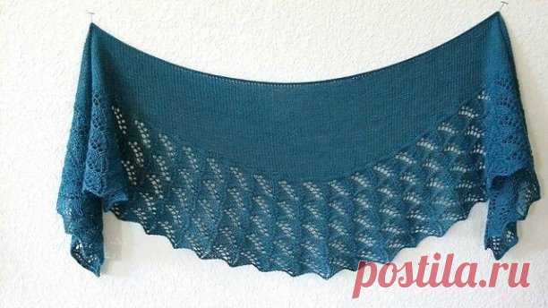 Вяжем шаль спицами