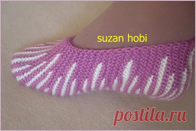 ВЯЗАНИЕ - МОДНЫЕ ТАПОЧКИ.