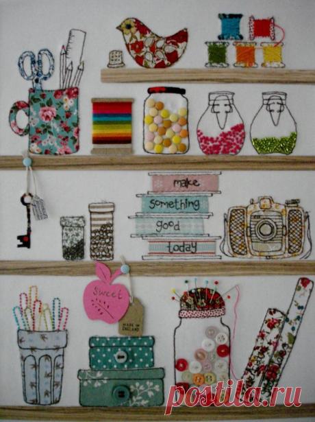 Аппликация &quot;на полке&quot; | HandMade