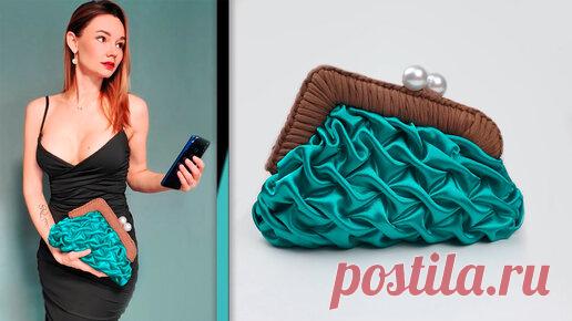 Рукоделие ТВ | Беру коробку, кусок ткани и получается такая красота! Эффектная сумка с буффами буквально ИЗ НИЧЕГО!