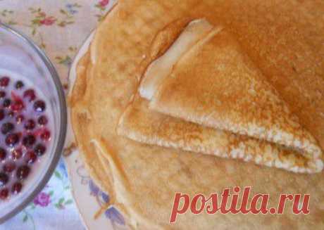 Блинчики на кислом молоке, вкуснейшие : Блины, блинчики, оладьи