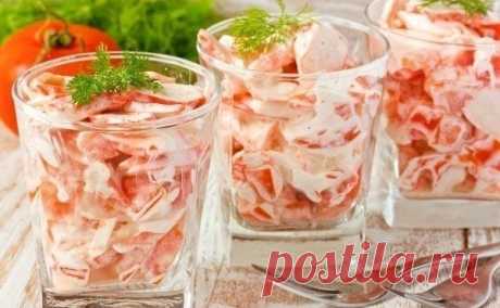 Салат с крабовыми палочками. Легкий, быстрый, оригинальный и нежный на вкус. - МирТесен