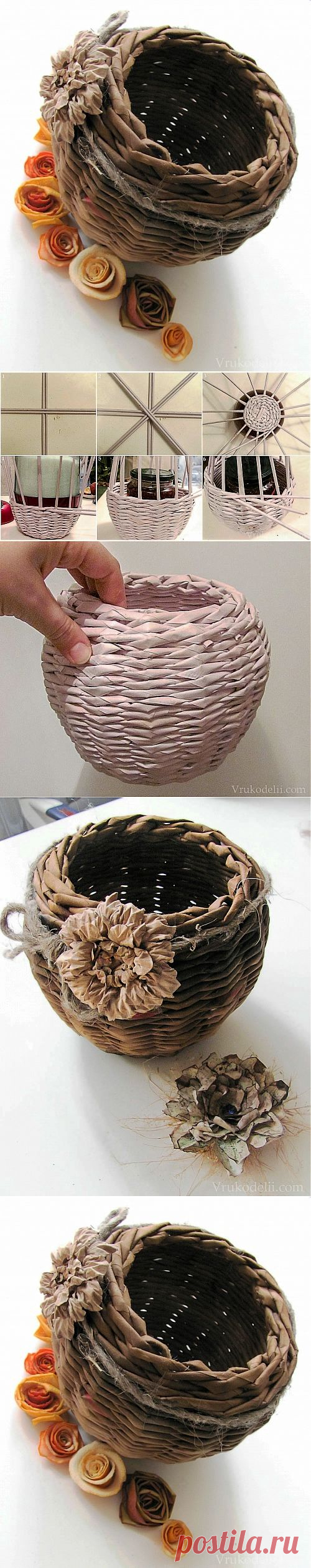 Конфетница из газет.
