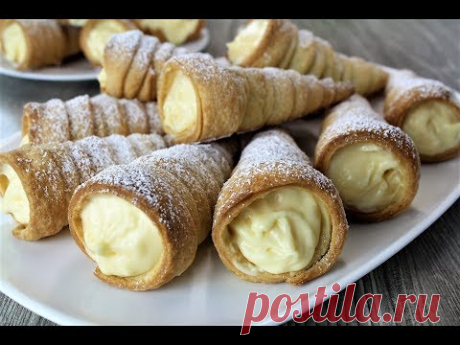 Трубочки с Заварным Кремом 🔶 Как сделать формочки для пирожных "Трубочки"